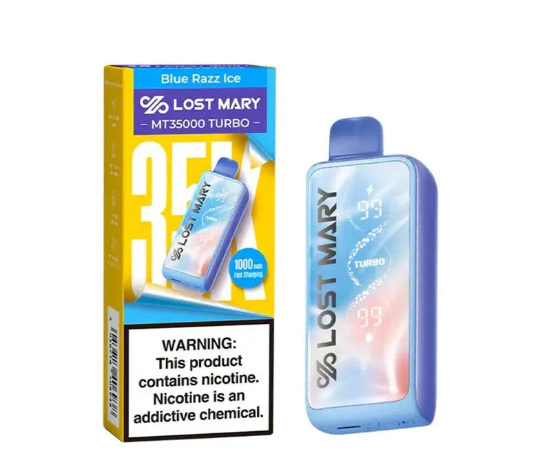Blue Razz Ice Lost Mary MT35000 Turbo Vape — buy authentic Lost Mary 35K puff disposable vape at Online Vape Shop USA