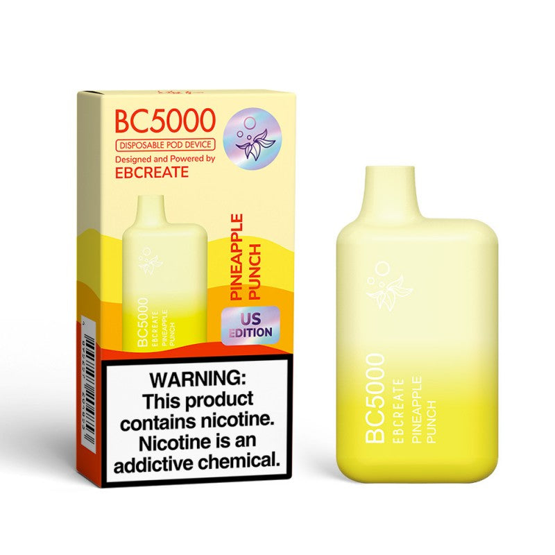 EB Vape BC5000 Pineapple Punch — buy authentic EB Vape 5K puff disposable vape at Online Vape Shop USA