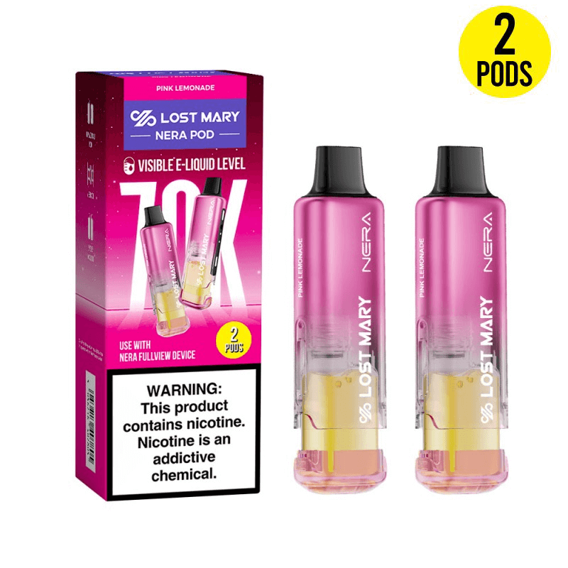 Pink Lemonade Lost Mary Nera Fullview 70K Pod — buy authentic Lost Mary 70K puff disposable vape at Online Vape Shop USA
