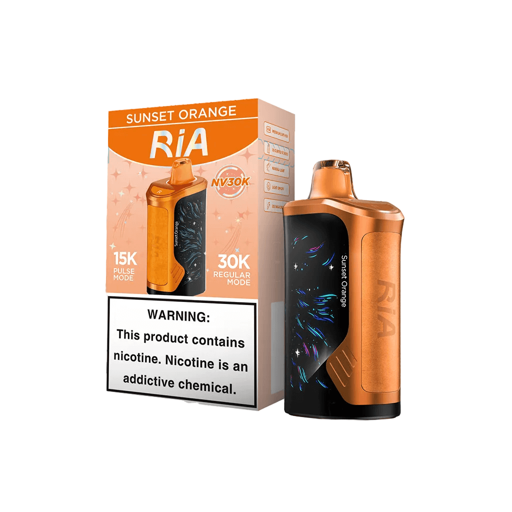 Sunset Orange RIA NV30K — buy authentic EB Vape 30K puff disposable vape at Online Vape Shop USA