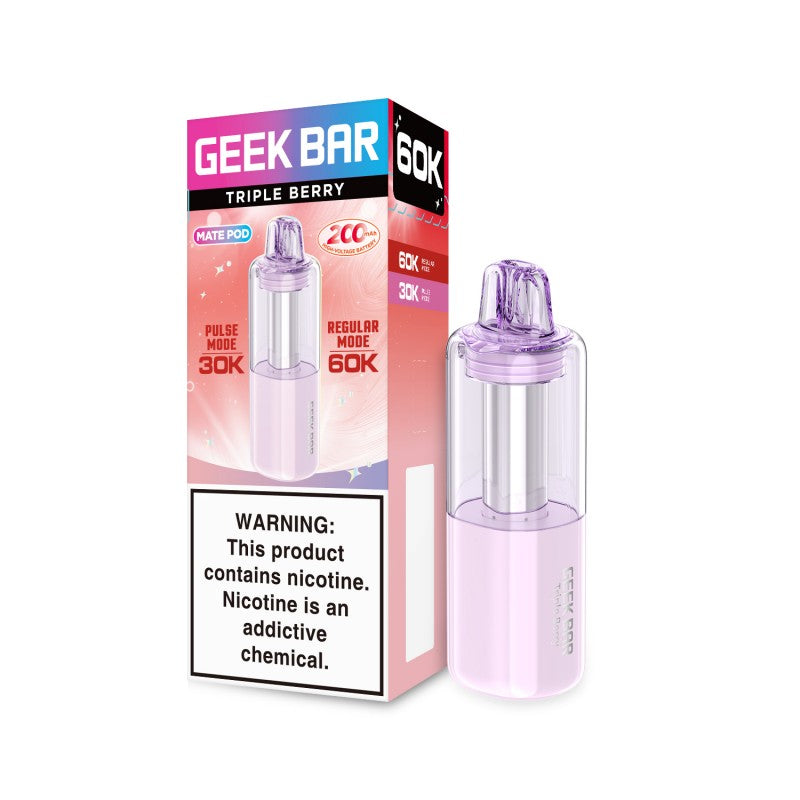 Triple Berry Geek Bar Mate 60K Disposable Pod — buy authentic Geek Bar 60K puff disposable vape at Online Vape Shop USA