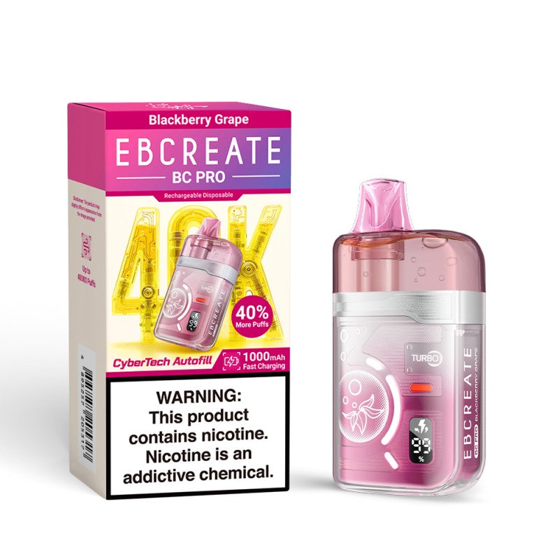 EB Vape BC PRO 40K Blackberry Grape — buy authentic EB Vape 40K puff disposable vape at Online Vape Shop USA