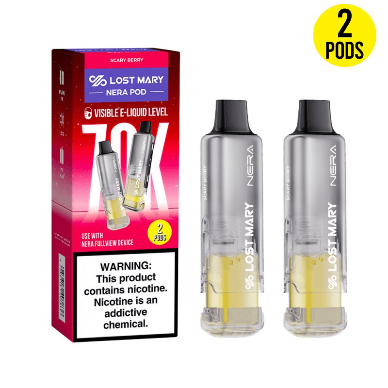Scary Berry Lost Mary Nera Fullview 70K Pod — buy authentic Lost Mary 70K puff disposable vape at Online Vape Shop USA